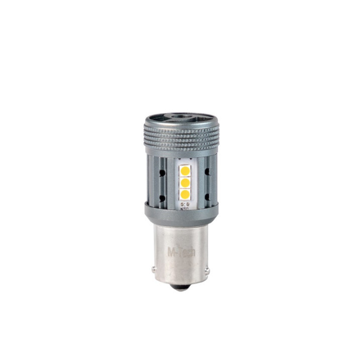 Blister M-TECH Platinum LB852Y-01B - 1156 PY21W, 12-24 V 1x LED-Lampe 12x3030SMD, CANBUS, Amber