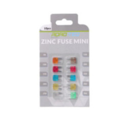 Zink-Mini-Sicherung BLISTER CARD Verpackung 10 Stück (5A, 7, 5A, 10A x2, 15A x2, 20A x2, 25A, 30A)
