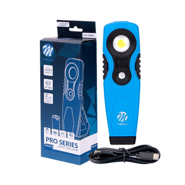 Lampa Inspekcyjna M-TECH PRO 10 W + 1 W COB + 1 W UV + extra battery