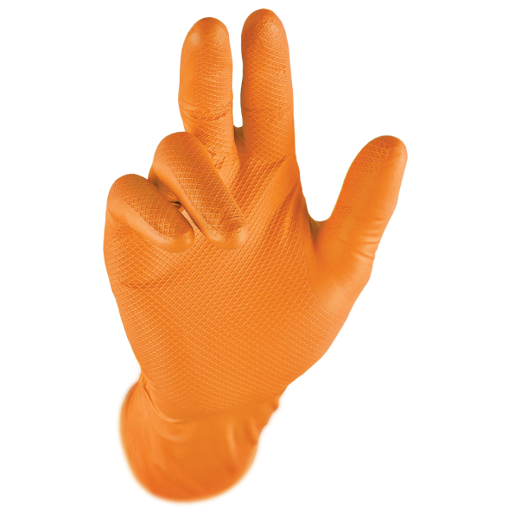 Grippaz Nitrile Fishscale 240 mm 6mil 50pcs/box Orange Size L