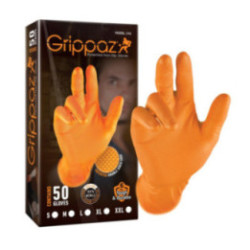 Grippaz Nitril-Fischschuppen 240 mm 6 mil, 50 Stück/Box, orange, Größe XXL