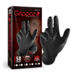 Grippaz Nitrile Fishscale 240 mm 6mil 50 Stück/Box schwarz Größe M