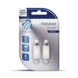 Blister M-TECH Premium LB362W - C5W 39 mm, 12 V 2xSMD2835, CANBUS, white