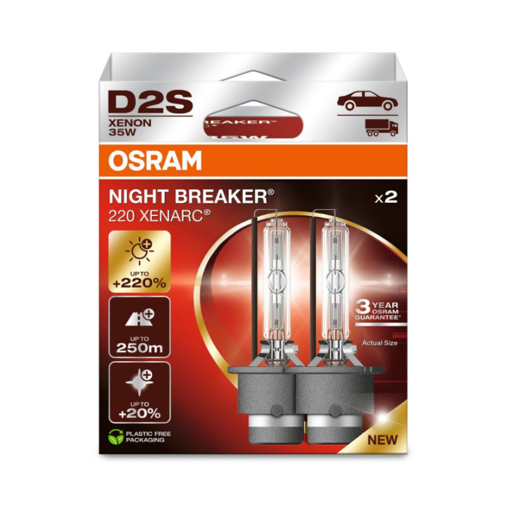 OSRAM NIGHT BREAKER LASER XENARC GEN2 66240XN2-2HB D2S P32d-2 85 V 35 W