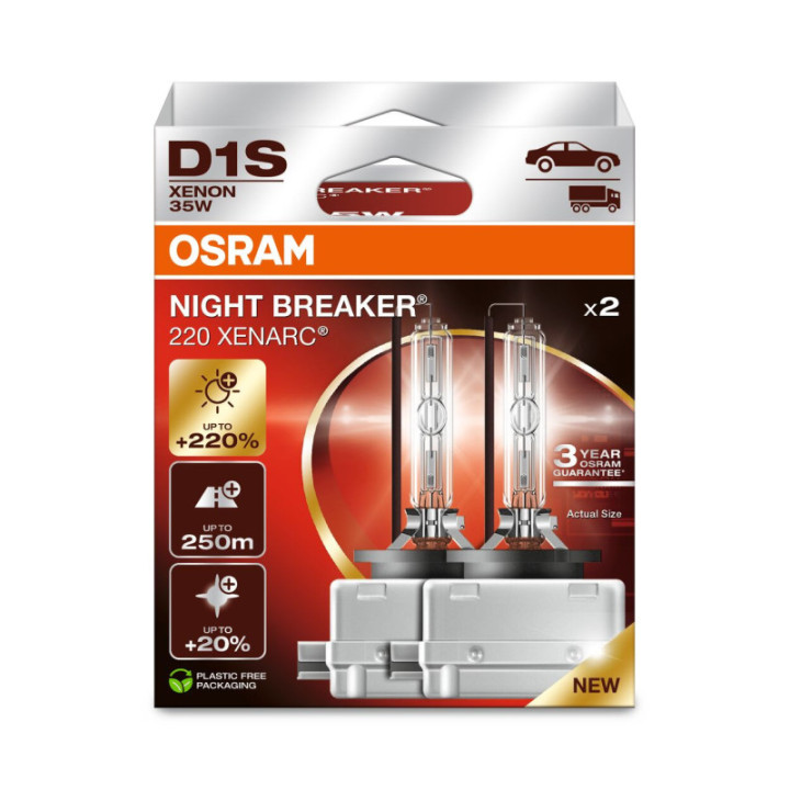 OSRAM NIGHT BREAKER LASER XENARC GEN2 66140XN2-2HB D1S Pk32d-2 85 V 35 W