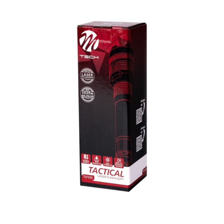 M-TECH Tactical Laser Flashlight TLF102, 1x10W weiß LASER LED