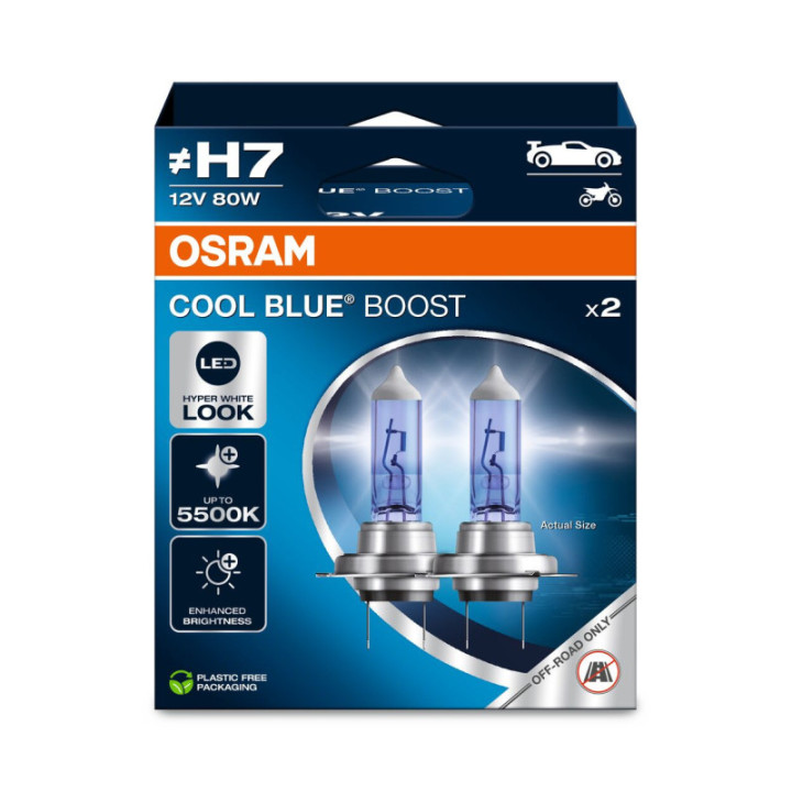 OSRAM COOL blau BOOST 62210CBB-2HB ~H7 PX26d 12 V 80 W