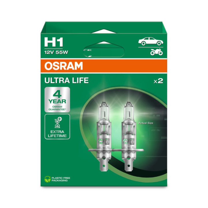 OSRAM ULTRALIFE 64150ULT-2HB H1 P14, 5s 12 V 55 W