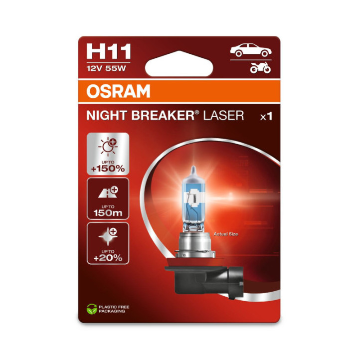 OSRAM NIGHT BREAKER LASER 64211NL-1BL H11 PGJ19-2 12 V 55 W