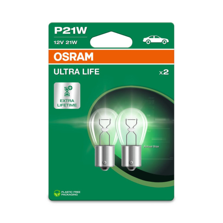 OSRAM ULTRALIFE 7506ULT-2BL P21W BA15s 12 V 21 W