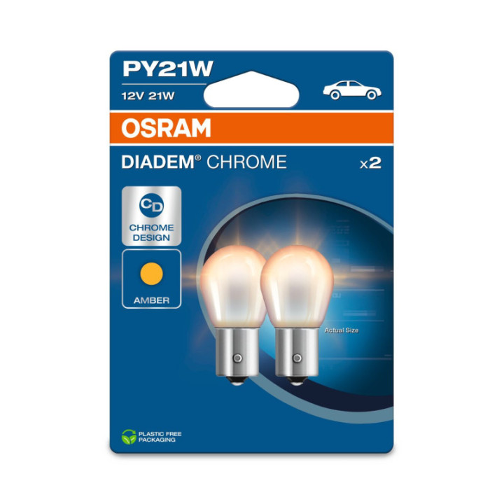 OSRAM DIADEM CHROME 7507DC-2BL PY21W BAU15s 12 V 21 W