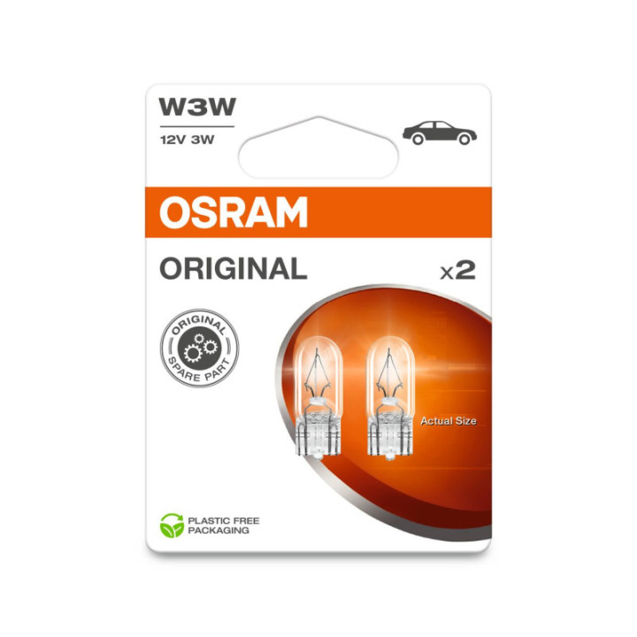 OSRAM ORIGINAL 2821-2BL W3W W2, 1x9, 5d 12 V 3 W