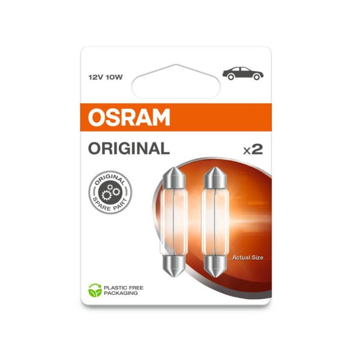 OSRAM ORIGINAL 6411-2BL non ece - festoon SV8, 5-8 12 V 10 W