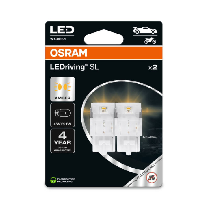 OSRAM LEDrivin SL 7504DYP-2BL ~WY21W WX3x16d 12 V 1, 3 W
