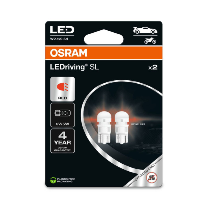 OSRAM LEDrivin SL 2825DRP-2BL ~W5W W2.1x9.5d 12 V 0, 6 W