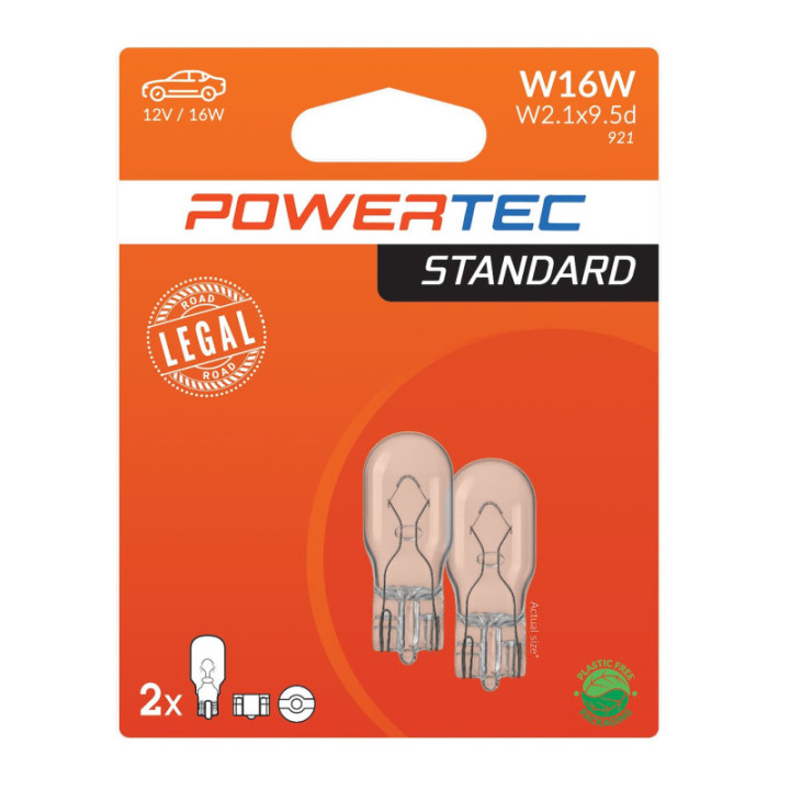 Powertec STANDARD W16W T15 12 V 16 W W2.1x9.5d