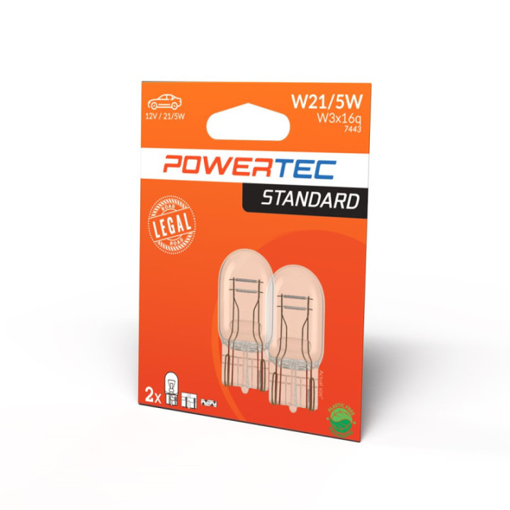 Powertec STANDARD W21/5 W T20 7443 12 V 21/5 W W3x16q