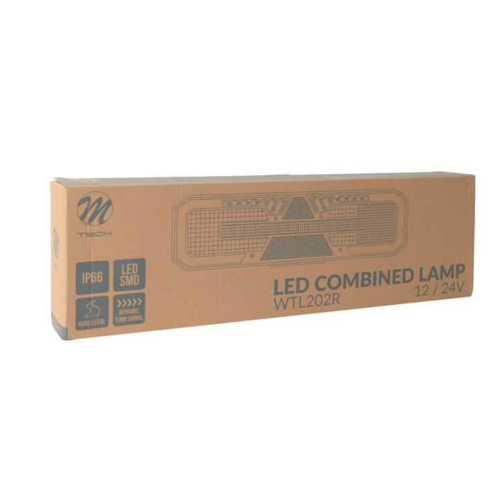Lampa zespolona M-TECH tylna prawa z homologacją ECE 92 LED 12/24 V.