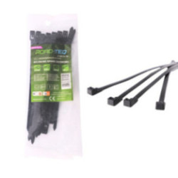 Wiederverwendbare Nylon-Kabelbinder ROAD-TEQ, B: 4,8 x 150 mm, 20 Stück, schwarz