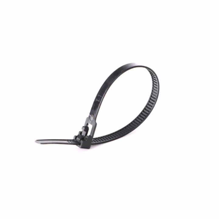 Wiederverwendbare Nylon-Kabelbinder ROAD-TEQ, B: 7, 2 x 200 mm, 20 Stück, schwarz