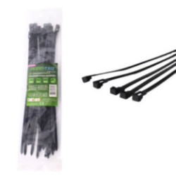 Wiederverwendbare Nylon-Kabelbinder ROAD-TEQ, B: 7, 2 x 250 mm, 20 Stück, schwarz