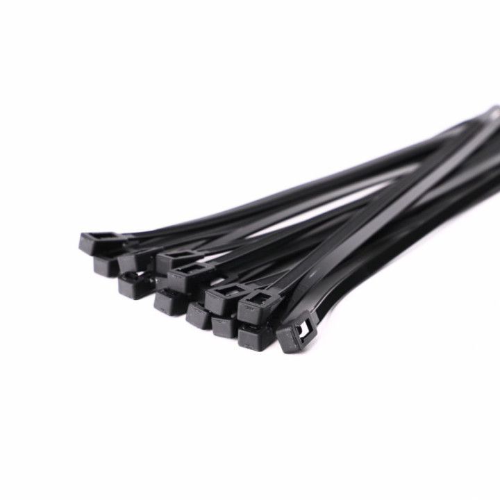 Nylonowe opaski zaciskowe wielokrotnego użytku ROAD-TEQ w:7, 2x250mm 20szt. czarne