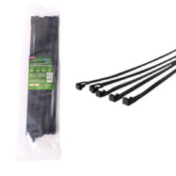 Wiederverwendbare Nylon-Kabelbinder ROAD-TEQ, B: 7, 2x300mm, 20 Stück, schwarz