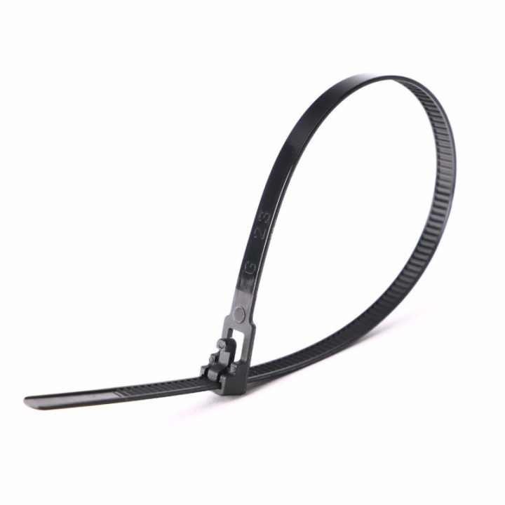 Nylonowe opaski zaciskowe wielokrotnego użytku ROAD-TEQ w:7, 2x300mm 20szt. czarne