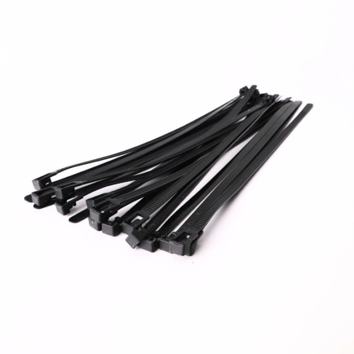 Nylonowe opaski zaciskowe wielokrotnego użytku ROAD-TEQ w:7, 2x300mm 20szt. czarne