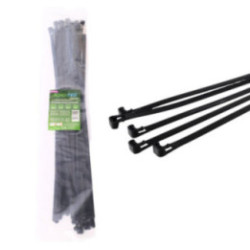 Nylonowe opaski zaciskowe wielokrednego użytku ROAD-TEQ w:7, 4x400mm 20szt. czarne