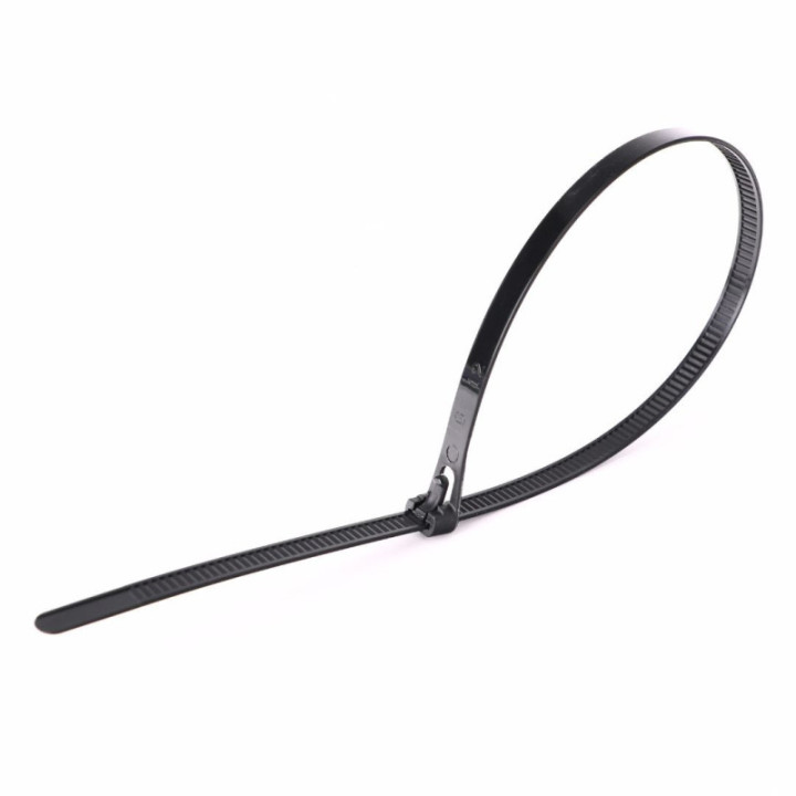Wiederverwendbare Nylon-Kabelbinder ROAD-TEQ, Breite: 7,4 x 400 mm, 20 Stück, schwarz