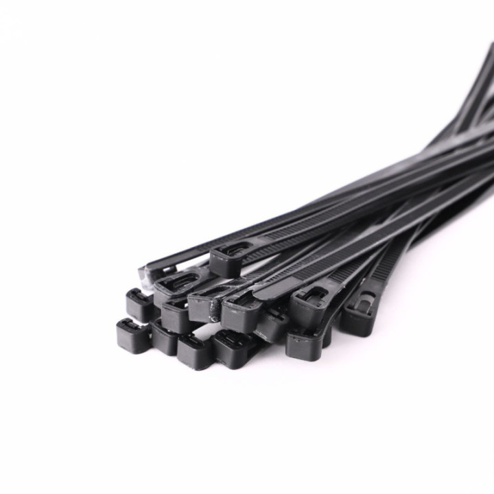 Wiederverwendbare Nylon-Kabelbinder ROAD-TEQ, Breite: 7,4 x 400 mm, 20 Stück, schwarz