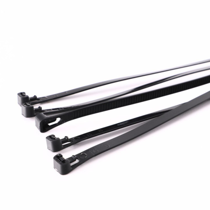 Nylonowe opaski zaciskowe wielokrotnego użytku ROAD-TEQ w:7, 4x500mm 20szt. czarne