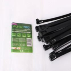 Wiederverwendbare Nylon-Kabelbinder ROAD-TEQ, 9 x 1200 mm, 20 Stück, schwarz