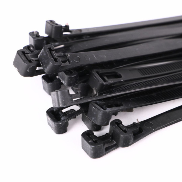 Wiederverwendbare Nylon-Kabelbinder ROAD-TEQ, 9 x 1500 mm, 20 Stück, schwarz