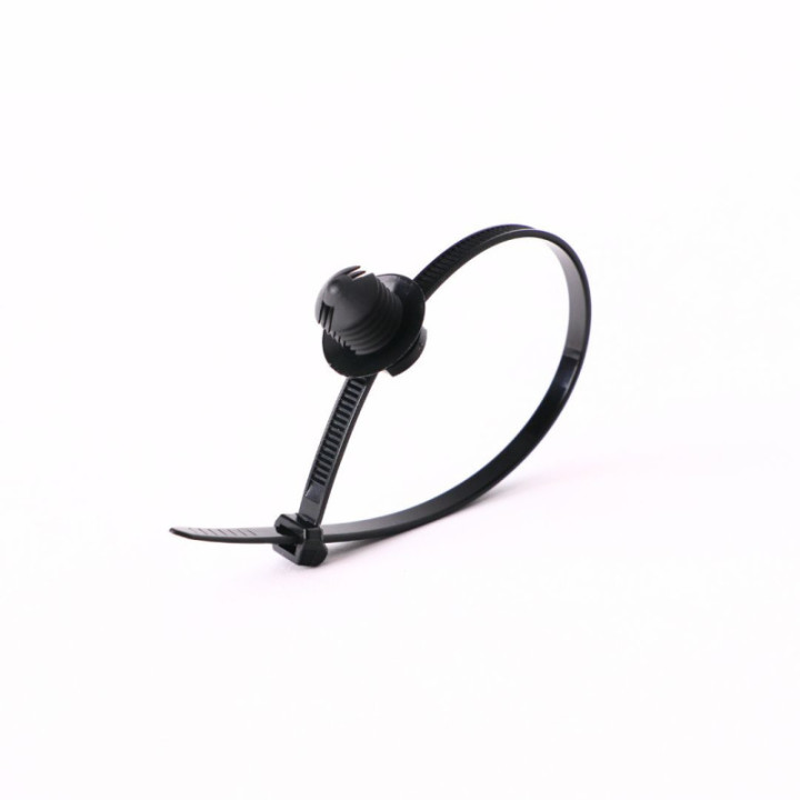 Nylon-Kabelbinder mit Clip, Typ: P ROAD-TEQ, B: 4,8 x 200 mm, 20 Stück, schwarz