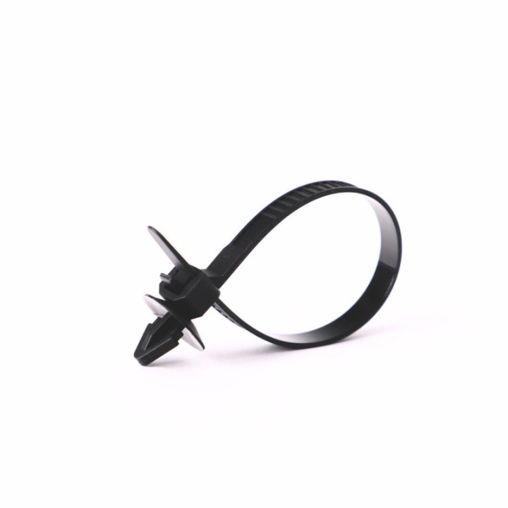 Nylonowe opaski zaciskowe z klipsem typ:X ROAD-TEQ w:6, 8x156mm 20szt. czarne