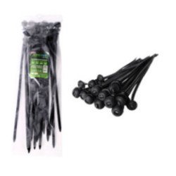 Nylon-Kabelbinder mit Abstandshalter ROAD-TEQ, 8x380mm, 20 Stück, schwarz