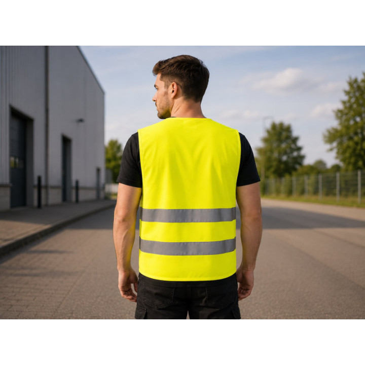 High visibility safety vest ROAD-TEQ 120g - EN20471 - gelb - XL