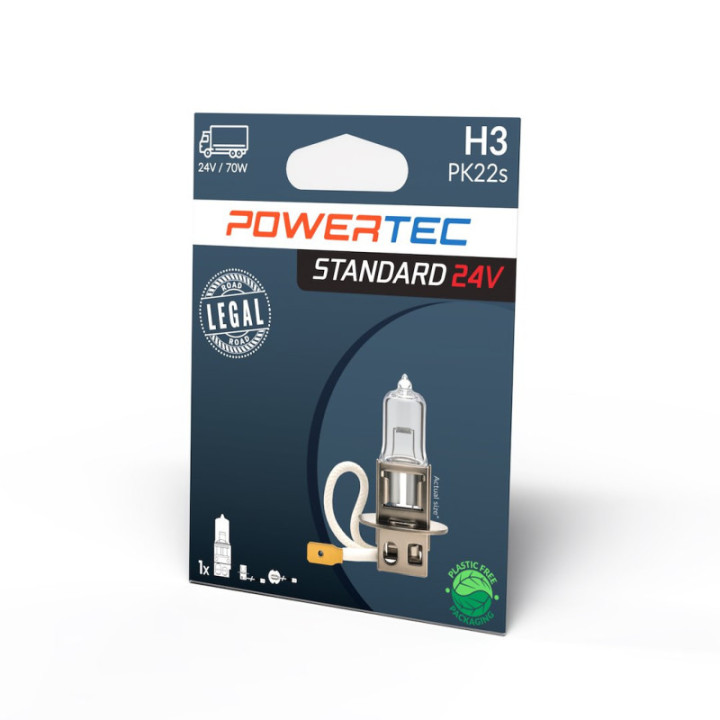 Glühlampe halogenowa POWERTEC H3 24 V 70 W PK22s
