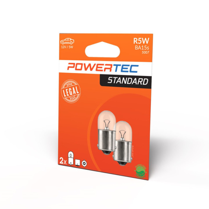 Glühlampe POWERTEC R5W T16 12 V 5 W BA15s