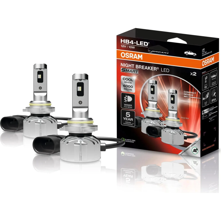 Osram LEDriving® Night Breaker LED SMART 12 V 10 W P22d HB4 | car-bulbs.de