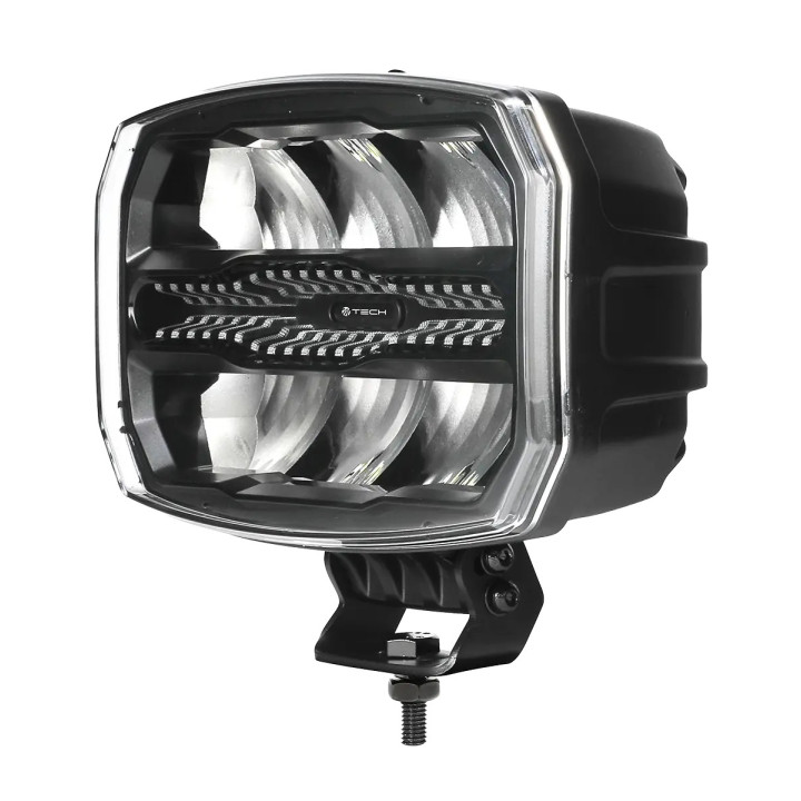 Driving light M-TECH schwarz SERIES 8xHP LED 12-24 V 105 W, oval, dual position light, spot