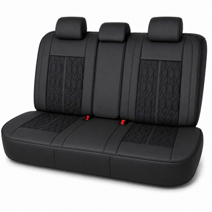 Premium-Autositzbezüge 5-Sitzer, Carguard Deluxe, perforiertes Kunstleder - schwarz