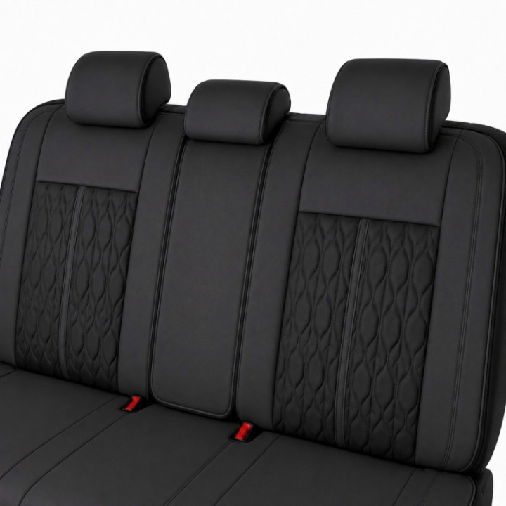 Premium-Autositzbezüge 5-Sitzer, Carguard Deluxe, perforiertes Kunstleder - schwarz
