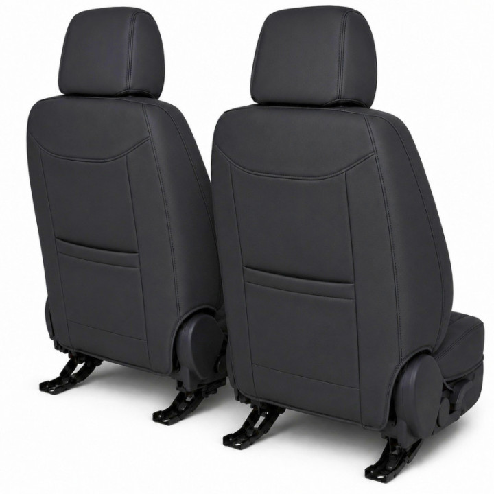 Premium-Autositzbezüge 5-Sitzer, Carguard Deluxe, perforiertes Kunstleder - schwarz