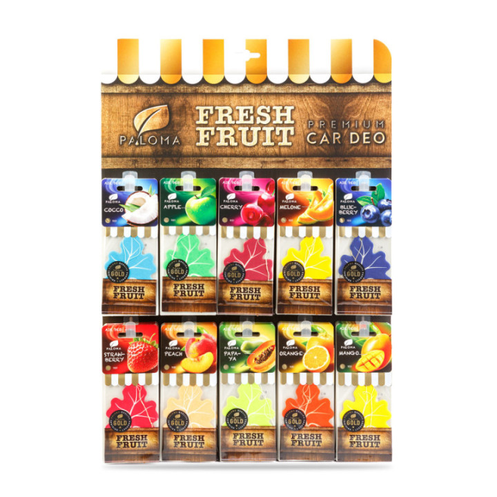 Lufterfrischer Paloma Gold Fruit Display 90 Stk.