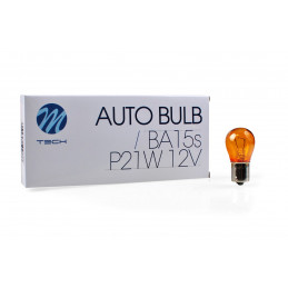 GlÃ¼hlampe M-TECH S25 BA15s 21W  Orange 12V