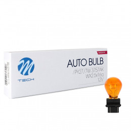 Glühlampe M-TECH PY27/7 W 3757AK, 12 V, 27/7 W, WX2,5x16q