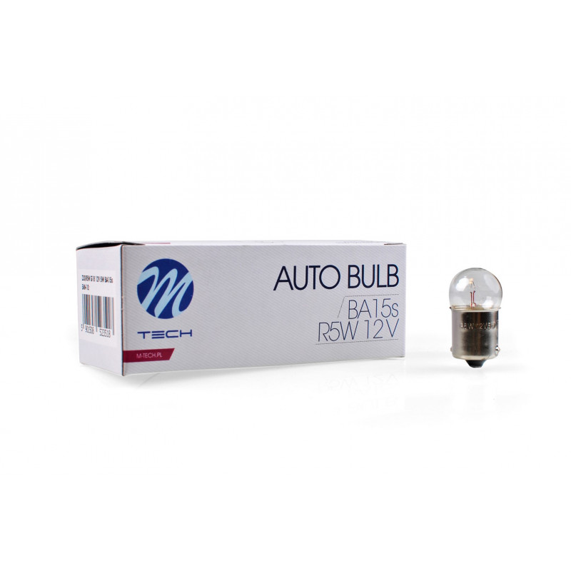 Glühlampe M-TECH R5W G18 BA15s 5W CLEAR 12V Glühlampe M-TECH R5W G18 BA15s 5W CLEAR 12V